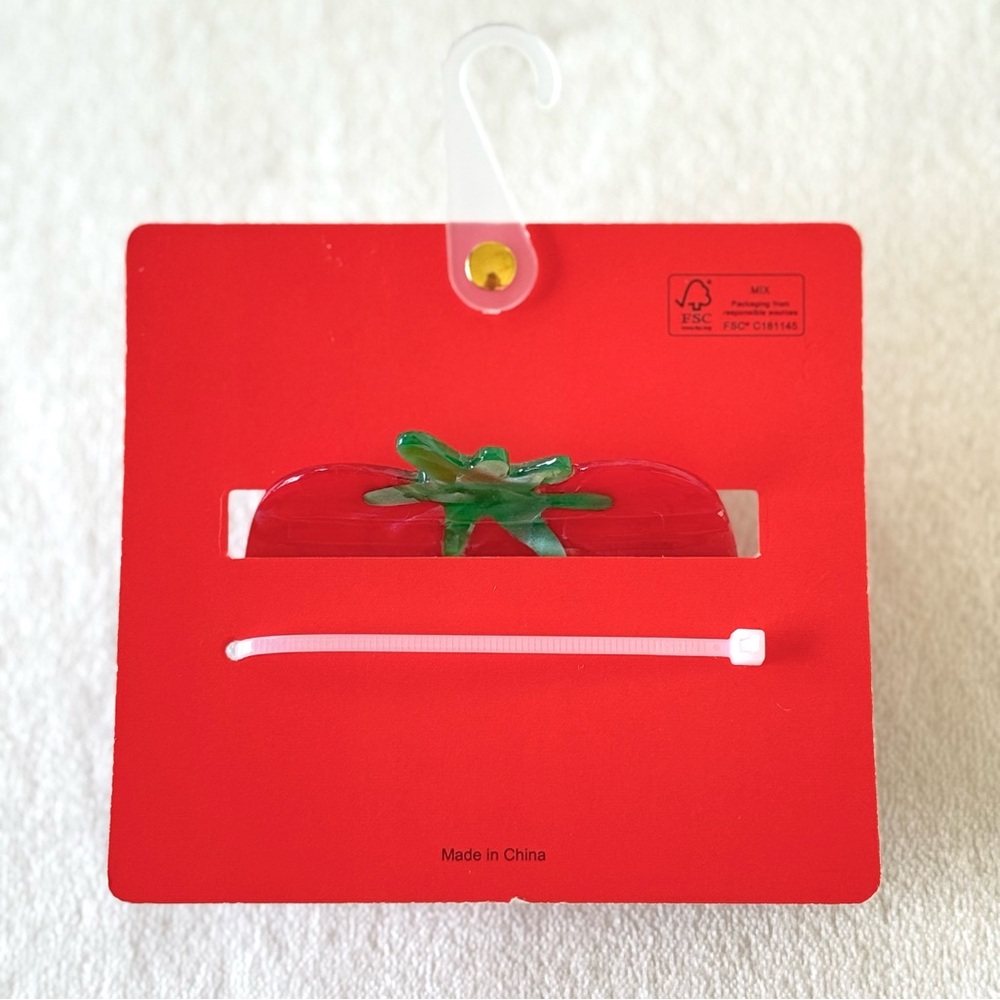 Piper K Red Tomato Hair Claw Clip - Picture 4 of 4